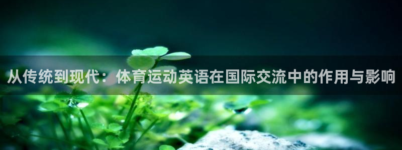 k1体育下载链接：从传统到现代：体育运动英语在国际交流中的作用与影响