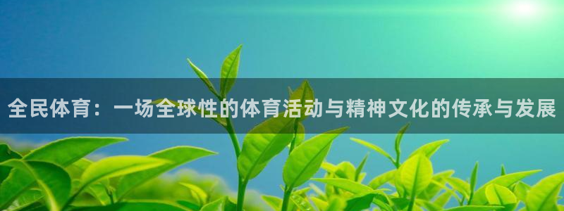 k1体育网站登录官网：全民体育：一场全球性的体育活动与精神文化的传承与发展